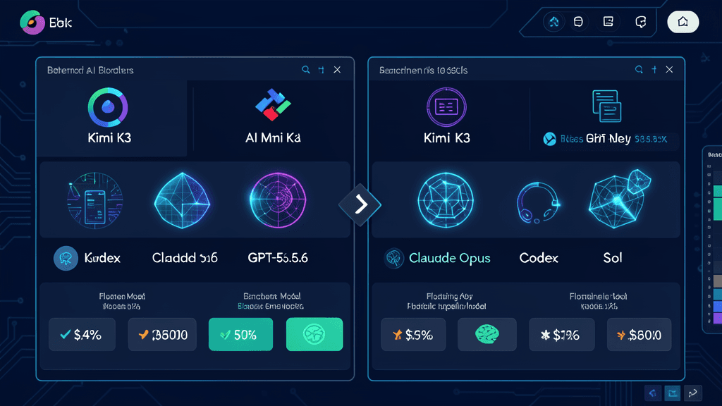 Kimi K3 与 Claude Opus 和 Codex 对比:AI 模型开发工具大比拼|AI 研究 封面图