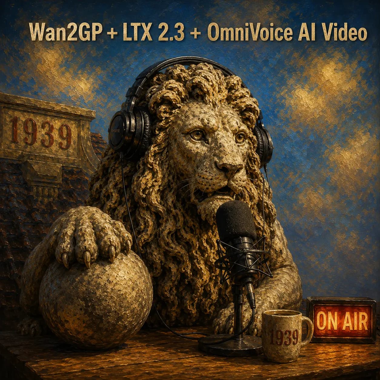 使用 Wan2GP、LTX 2.3 和 OmniVoice 创作 AI 生成视频: detrás de scenes 的柔佛州选举石狮子播客视频|AI 创作与工具 封面图